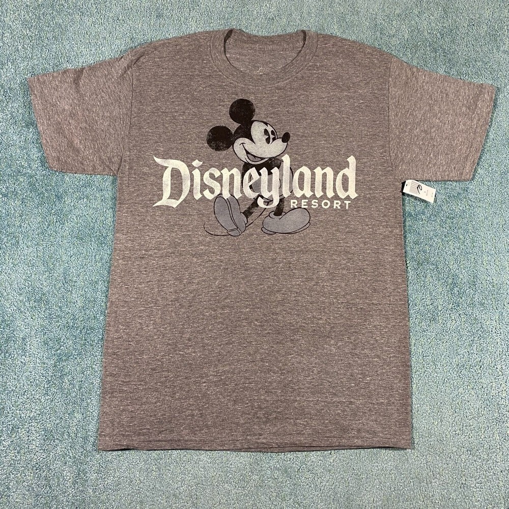 Disneyland Resort Mickey Mouse T Shirt Adult Medium Gray Classic Vintage Retro